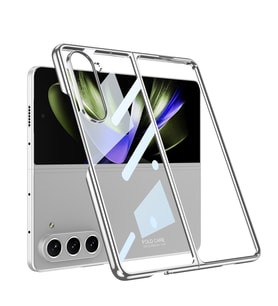 Galaxy Z Fold 5 Kılıf Zore Full Camlı Kıpta Kılıf Gümüş