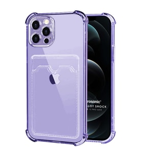 Microsonic Apple iPhone 12 Pro Max Card Slot Shock Kılıf Lila