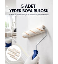 5’li Mini Rulo Boya Seti Duvar Tavan Emülsiyon Uygulama