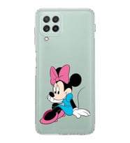 Samsung Galaxy A22  Kamera Korumalı  Kapak Minnie Mouse Tasarımlı  Şeffaf Kılıf