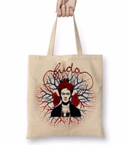 Frida Kahlo 001 Bez Çanta Uzun Saplı