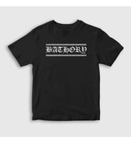 Presmono Unisex Çocuk Siyah Bathory T-Shirt 16298tt