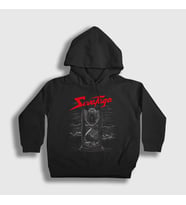 Presmono Unisex Çocuk Siyah Hourglass Metal Savatage Kapüşonlu Sweatshirt 549032tt