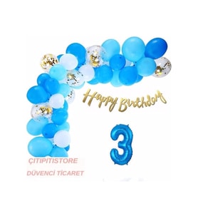 Çıtıpıtıstore 0-9 Yaş Balon Zincir Set