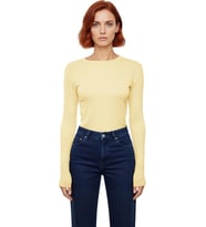 Kadın Fitted Viskoza Elastan Karışımlı Bluz Pembe Bisiklet Yaka Crop Kesim Uzun Kollu Tüm Sezonlar