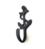Antika Tarz Dekoratif Pirinç Halatlı, Çapa, Denizci, Gemici  Askı - 95x42mm,  Oksit