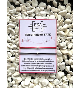 RED STRING OF FATE ÇİFT BİLEKLİĞİ SİYAH VE KIRMIZI