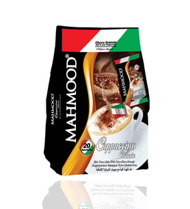 Mahmood Coffee Klasik Choco Granüllü Şekersiz Cappuccino 20 Adet x 13,7 Gr