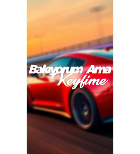 Bakıyorum Ama Keyfime 20x6 Jdm Yazı Araba-motosiklet Cam Etiket Sticker Beyaz Renk