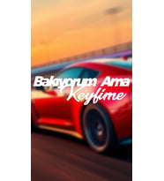 Bakıyorum Ama Keyfime 20x6 Jdm Yazı Araba-motosiklet Cam Etiket Sticker Beyaz Renk
