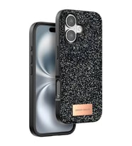 Onegif İphone 16 Plus Bright Simli Kapak - Siyah