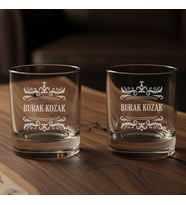 Özel Kutulu Hediyelik 2’li İsim Yazılı Irish Reserve Viski Bardakları