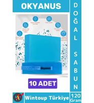 #KatıSabun %100 Doğal Bitkisel El Yüz Saç Vücut Cilt İçin Organik Okyanus Sabunu 120 Gram 10 Adet