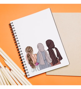 Kız Arkadaş Tesettürlü - Açık Tasarımlı Defter