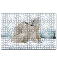 Cakapuzzle  Beyaz Ayı Ailesi Kutup  Puzzle Yapboz MDF (Ahşap) (120 Parça)