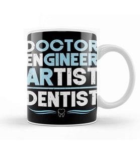 Doctor Engineer Artist Dentist 35 Kupa Bardak Porselen