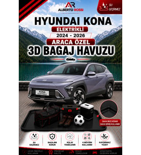 Hyundai Kona Elektrikli 2024 - 2026 Araca Özel 3D Bagaj Havuzu