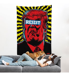 Irkçı Donald Trump Racism Duvar Örtüsü-7679