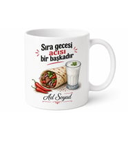 Çiğ Köfte Dürüm Yanında Ayran İçenlere Sıra Gecesi Acısı Kupa Bardak Hediye