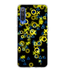 Xiaomi Mi 9 Uyumlu Kapak Semboller Tasarımlı Şeffaf Silikon Kılıf