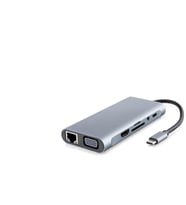 Type-C Hdtv Combo Hdmı + Type-C + 4 * Usb3.0 + Vga + Audıo + Lan + Tf + Sd 11 In 1 Gri HDX7830