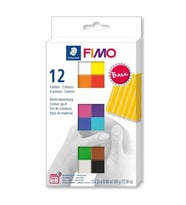 FİMO MODELLEME KİL HAMURU SOFT BASIC 12x25gr. (300g) 12 RENK