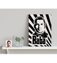 BK Gift Kişiye Özel Godfather Baba Silüet Tasarımlı Kanvas Tablo-1