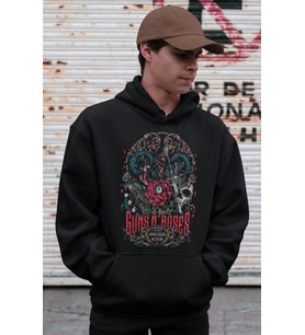 Guns N' Roses Rock Metal Baskılı Unisex Oversize Müzik Grubu Hoodie