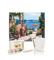 Sayılarla Boyama Seti 40 x 50 cm Tuval Şasesine Gerili Yalı