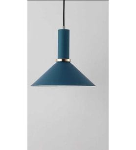 RYS Retro Metal Dekoratif Metal Gece Mavisi Tekli Sarkıt Avize Çap 30 Cm