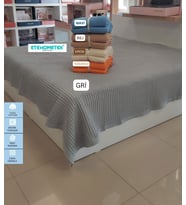 ETEHOMET HAVUZLU PİKE ÇİFT KİŞİLİK 220x240cm GRİ 8696474231653