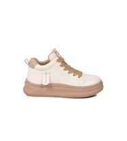Pierre Cardin Beyaz Bilek Boy Kaymaz Taban Kadın Bağcıklı Sneaker 11517 G