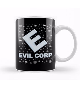 Mr Robot Evil Corp Christmas Snow Logo Kupa Bardak Porselen