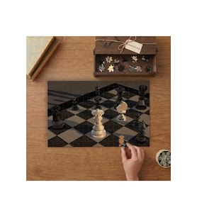 Satranç Oyunu Tasarımı 240 parça Ahşap Puzzle Ahşap Kutuda MP02037