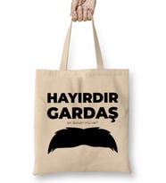 Sen Hayırdır Gardaş Bez Çanta Uzun Saplı