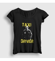 Presmono Kadın Siyah Veteran Film Taxi Driver T-Shirt 251502tt