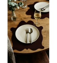 Hakiki Deri Amerikan Servis – 40x30 Cm  Klasik Form, Modern Zarafet 1 Adet (Bordo)