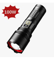 B503 100W Şarjlı El Feneri – 7000 Lümen, 8800 mAh Pil, 2000m Menzil, Zumlanabilir, LCD Ekranlı