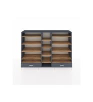 Hyperion Dolap 14 Raflı 2 Çekmeceli  220x44x163 Antrasit-Çam/Antrasit