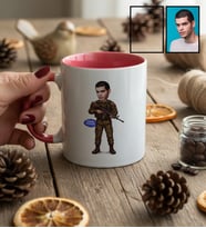 Kişiye Özel Karikatürlü Asker Kupa Bardak 30 Ağustos Zafer Bayramı Hediyesi