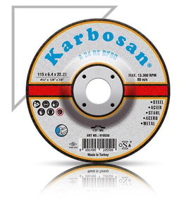 Karbosan Metal Taşlama Diski 180*6.4 (Siyah)