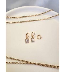 3'lü Baget Model Küpe Seti (Gold)