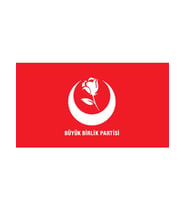 Masa Üstü Büyük Birlik Partisi Bayrağı 15x23cm Masa Bayrağı