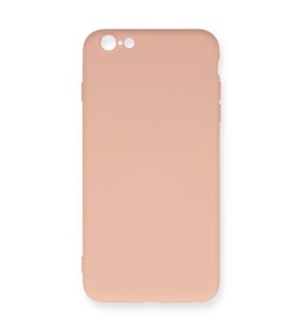 Apple İphone 6 Plus Kılıf Nano İçi Kadife Silikon - Pudra