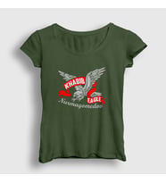 Presmono Kadın Haki Eagle Ufc Khabib Nurmagomedov T-Shirt 310669tt (Haki)