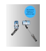 Kablosuz Bluetooth Selfie Çubuğu Uzaktan Kumandalı, Kolay ve Pratik Kullanım
