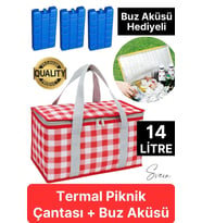 Premium Soğuk Sıcak Termal Piknik Kamp Çantası Yemek Taşıma Yalıtımlı Piknik Termos Buz Aküsü Hediye