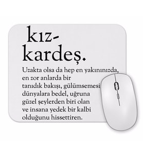 Kiz Kardeş Kelime Mouse Pad