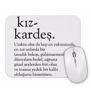 Kiz Kardeş Kelime Mouse Pad