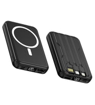 SnapMax SNP-3005 10.000 mah Kablosuz Hızlı Şarj Magsafe Powerbank LED Ekranlı Çoklu Girişli